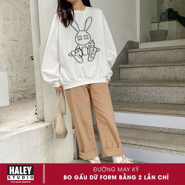 Áo Sweater  rabbit Nam Nữ unisex Chất nỉ bông đẹp thu đông phong cách Hàn Quốc cá tính mã HD267 Quà tặng ngẫu nhiên