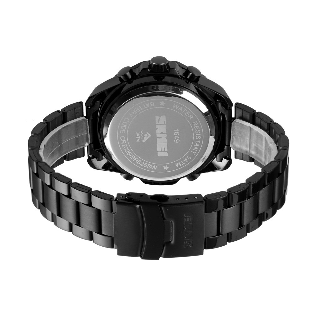 Đồng Hồ Quartz Chạy Kim Chất Liệu Thép Không Gỉ Xi Mạ Chống Thấm Nước SKMEI 1649