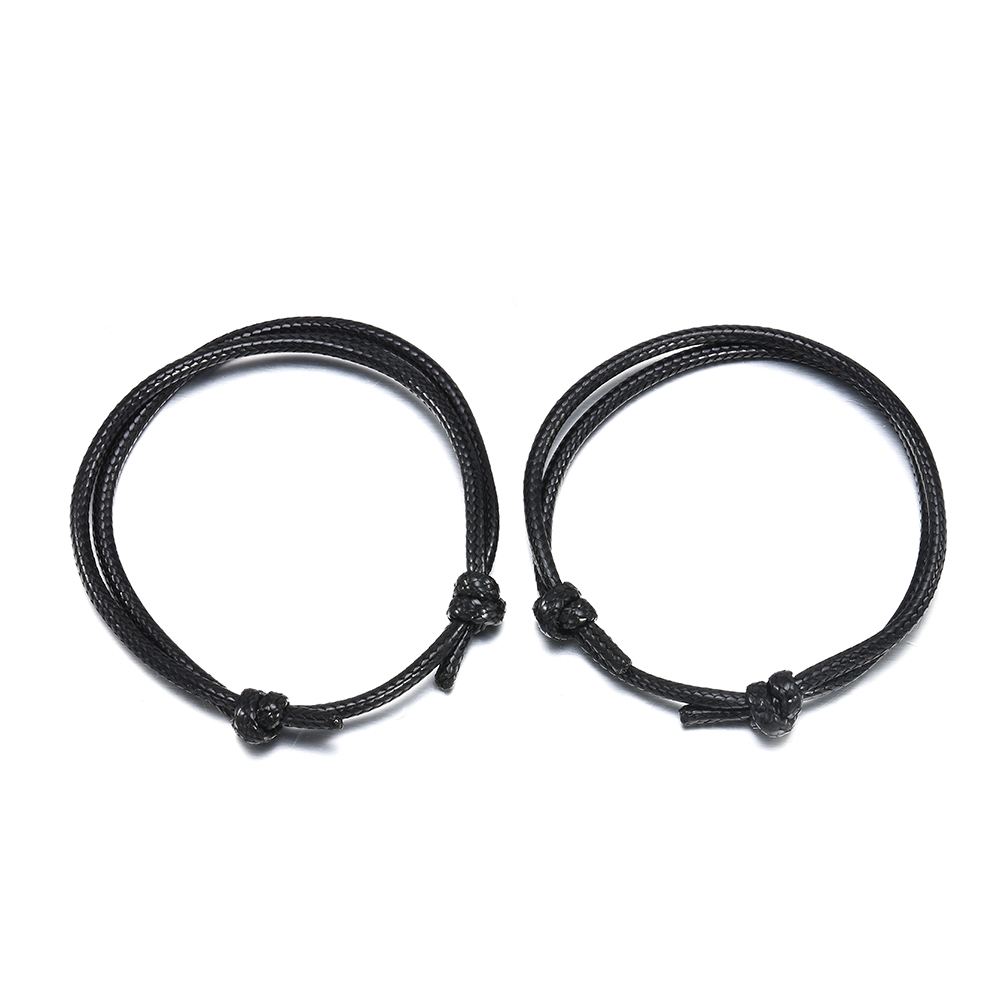 Bộ 2 vòng dây đeo tay cặp đôi đơn giản có thể điều chỉnh