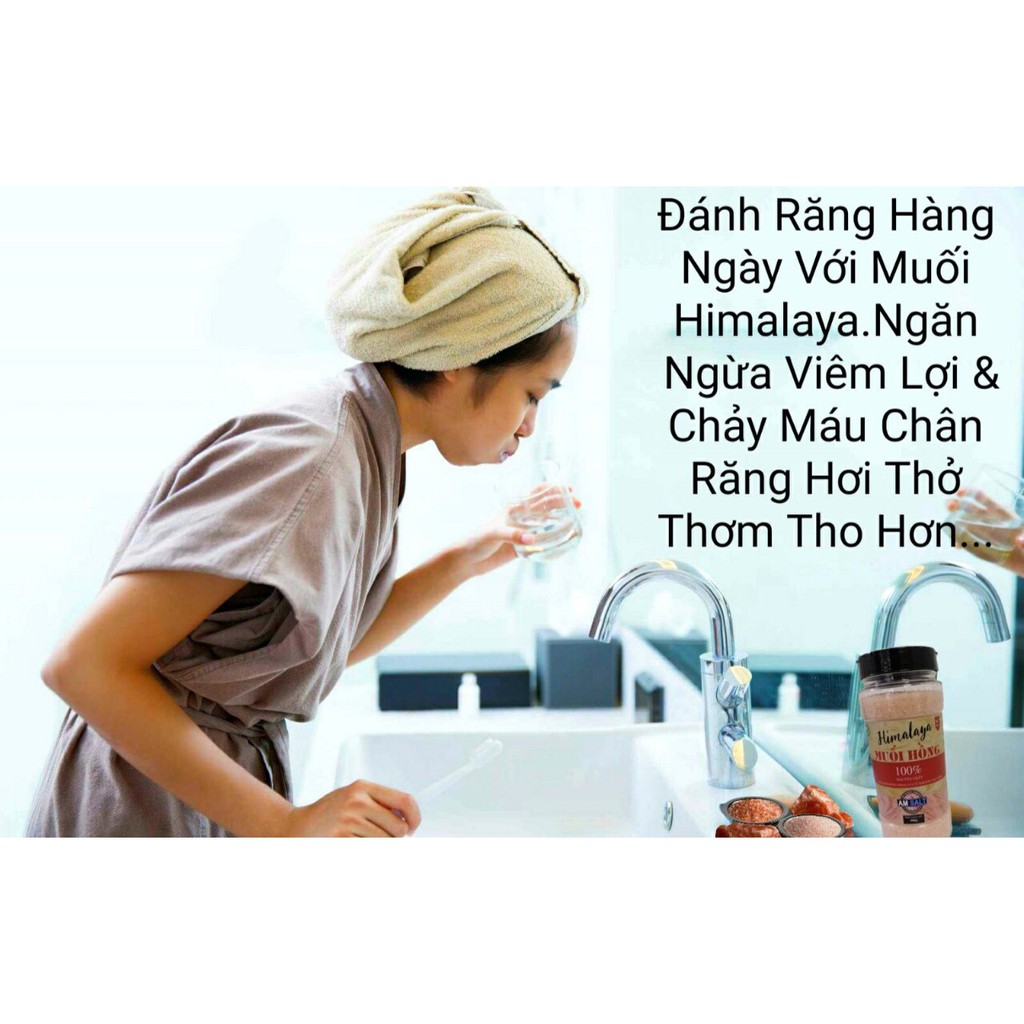 [Nhập Khẩu] Muối Hồng Hymalaya Gia Vị Nấu Ăn, Ngâm Chân Thải Độc, Tắm , Đánh Răng, Xúc Miệng, Massage Ngoài Da