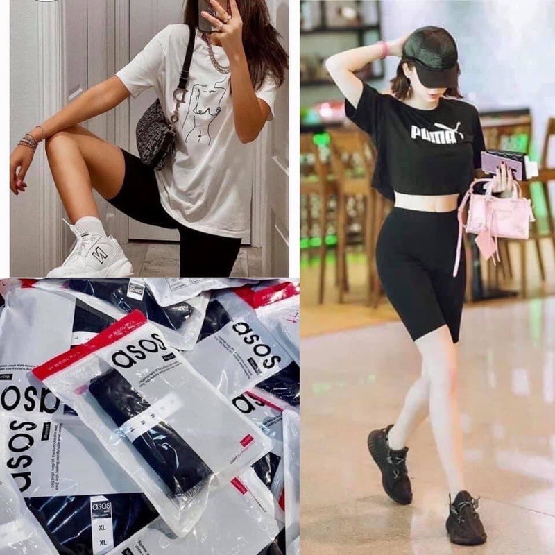 quần legging cotton ngố nữ