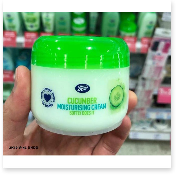 [Mã giảm giá mỹ phẩm chính hãng] Boots- Kem dưỡng ẩm dưa chuột Cucumber Moisturising Cream 100 ml