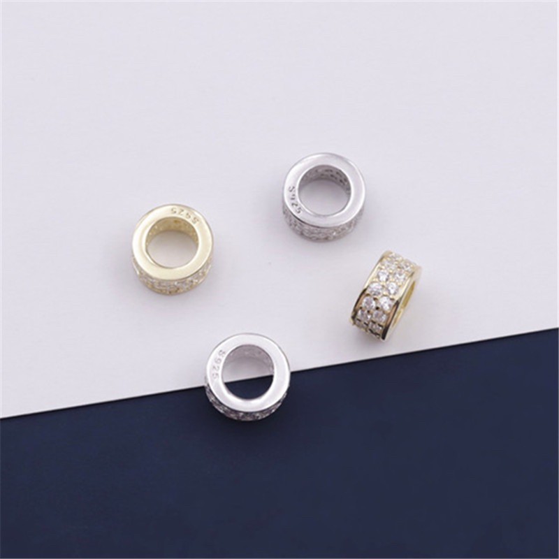 charm bạc mix đá vòng charm các loại hình tròn đính đá bạc s925 cao cấp