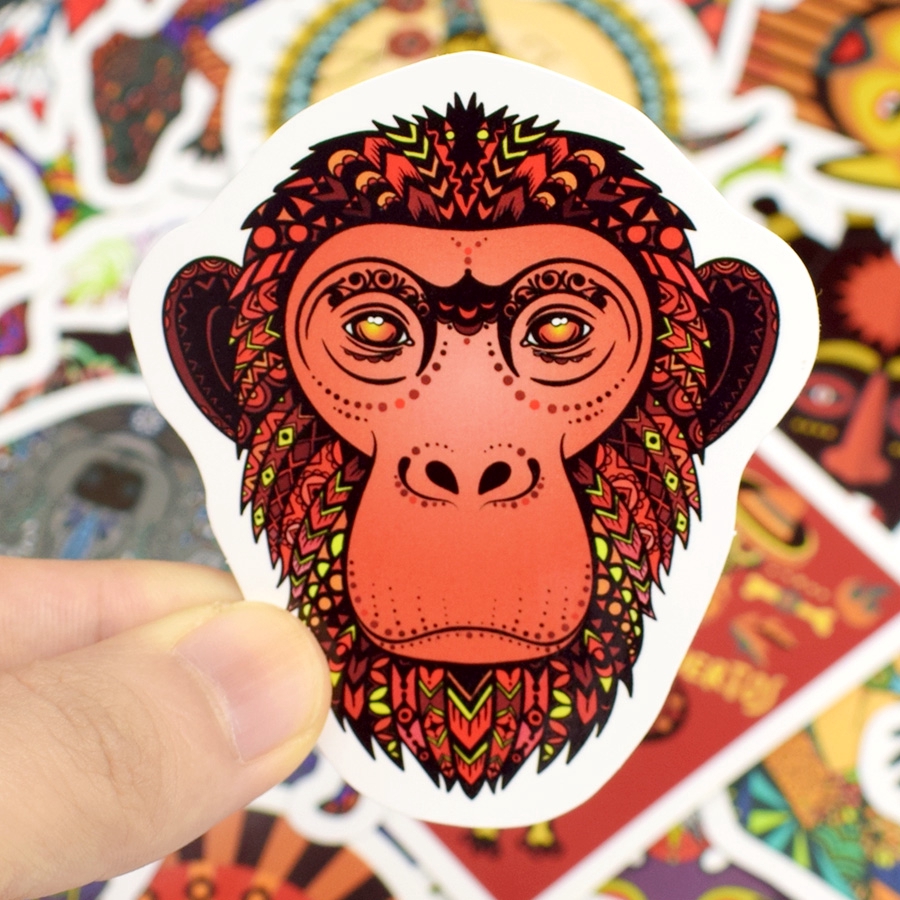 Bộ 50 sticker dán hình động vật kiểu graffiti bắt mắt độc đáo