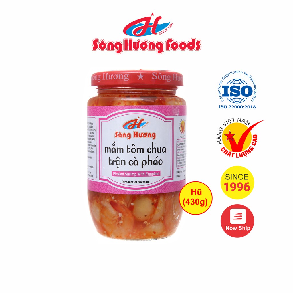 Mắm Tôm Chua Trộn Cà Pháo Sông Hương Foods Hũ 430g - Ăn kèm cơm , bún , phở , mì tôm , ăn vặt , thịt nướng