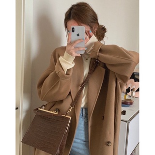 Áo khoác dáng dài Trenchcoat Wonyi chất vải dạ dày style Hàn Quốc