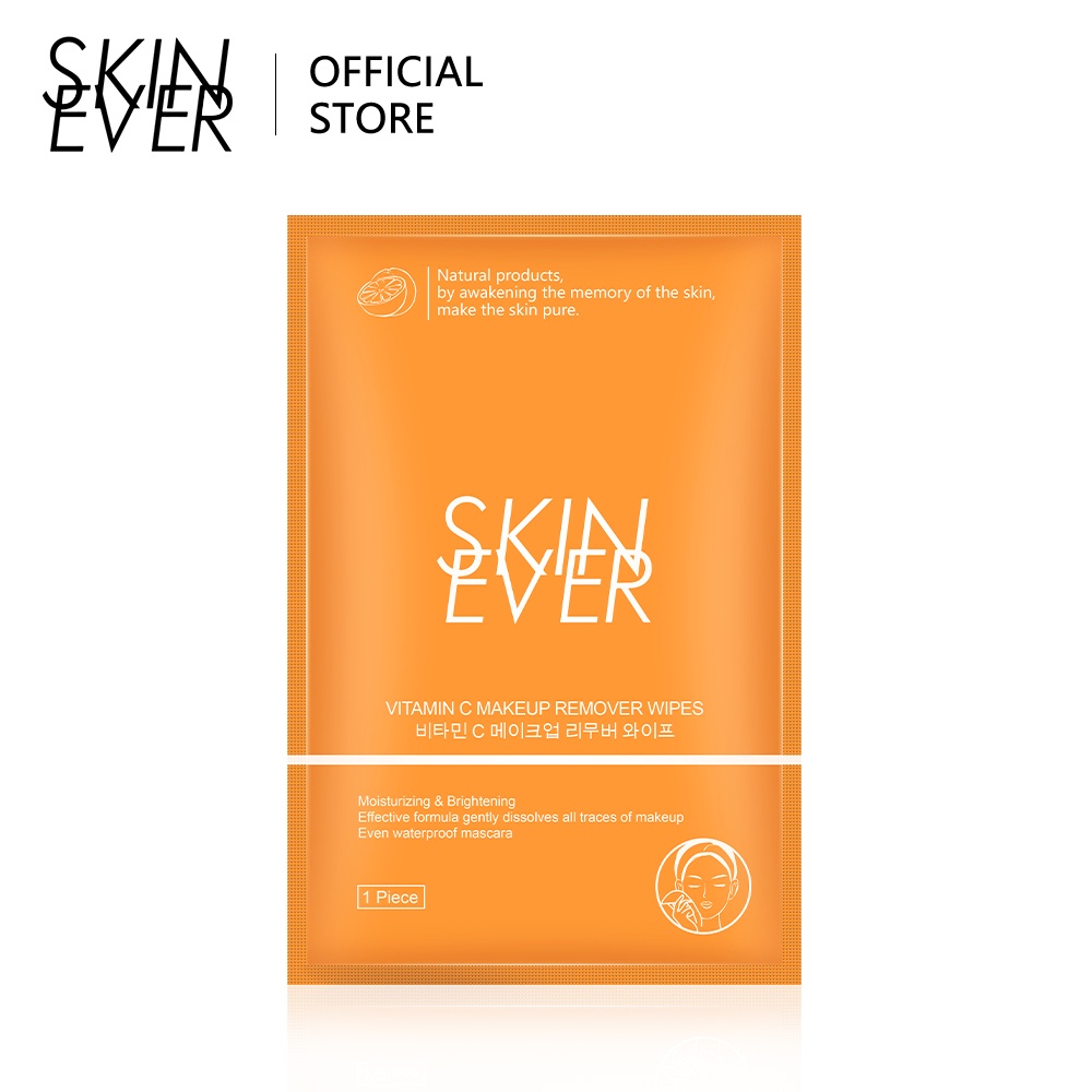 Khăn Giấy Tẩy Trang SKIN EVER Vitamin C Làm Sạch Da Mặt Dùng Một Lần Tiện Lợi 10g