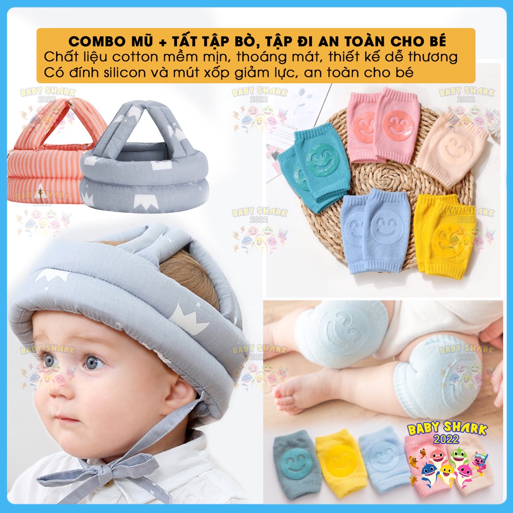 Mũ bảo vệ đầu cho bé, mũ bảo hiểm cho bé tập đi, tập bò, chống va đập mạnh