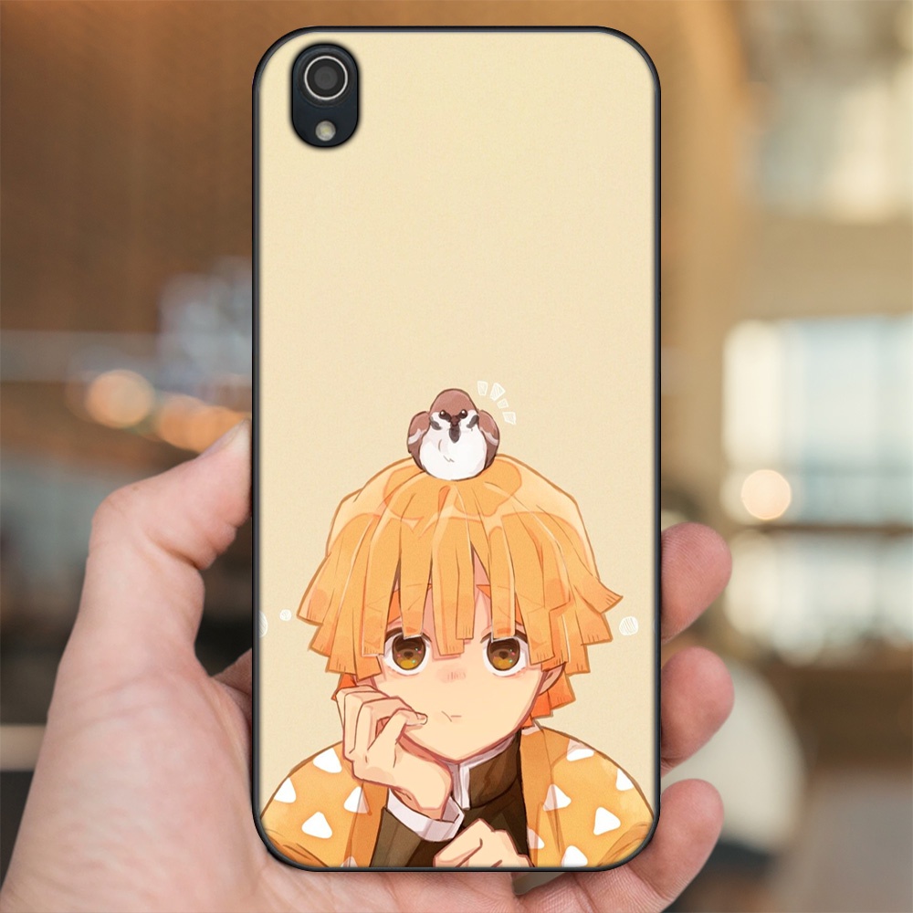 Ốp lưng Vivo Y91c viền đen in hình Zenitsu Kimetsu no Yaiba