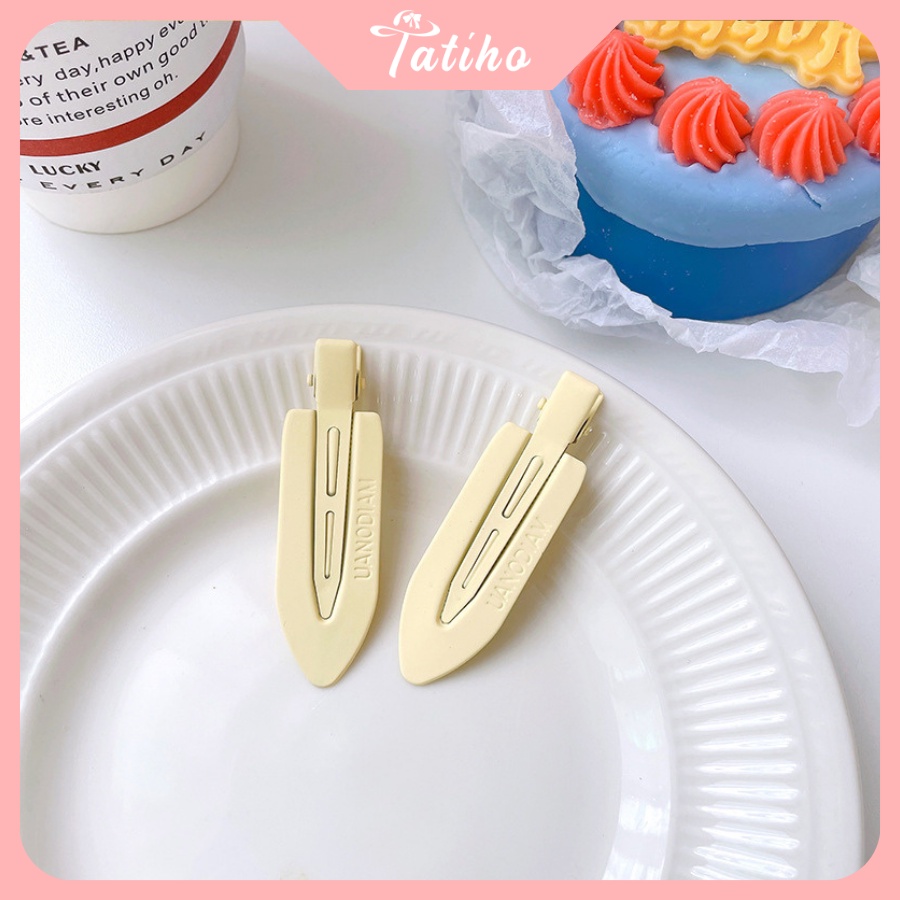 Kẹp Tóc Mái (Kẹp Tóc Mỏ Vịt) Trơn Nhiều Màu Phong Cách Hàn Quốc - Tatiho - Mã KT016