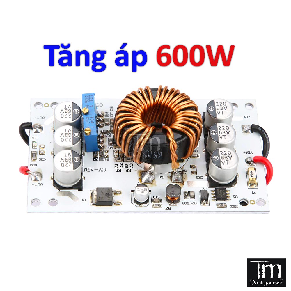 Mạch Tăng Áp Boost 600W 10-60V Đế Nhôm