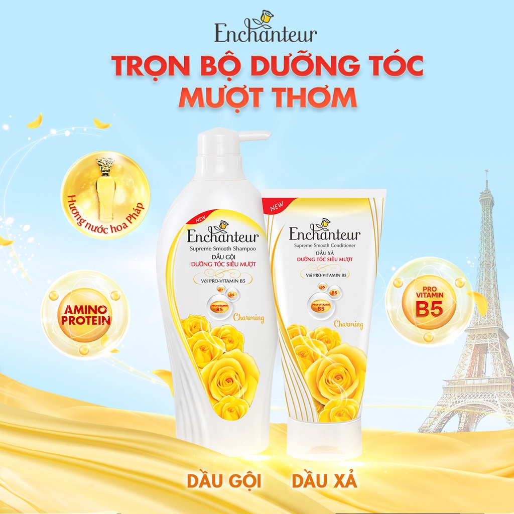 Dầu gội nước hoa Enchanteur dưỡng tóc siêu mượt 650gr