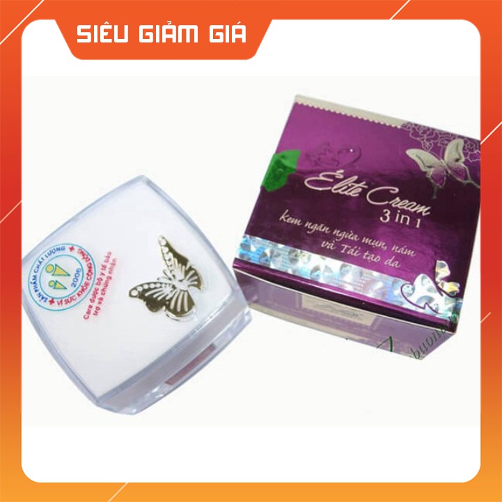 (CHÍNH HÃNG) Kem Bướm Dưỡng Trắng Da Mặt Elite Cream 12gr (Dạng Hủ)