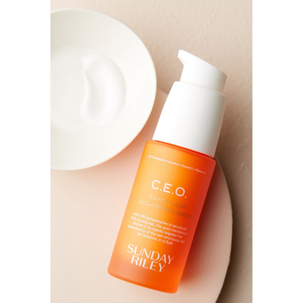 SERUM DƯỠNG DA TRẮNG SÁNG RẠNG RỠ SUNDAY RILEY C.E.O 15% VITAMIN C BRIGHTENING SERUM
