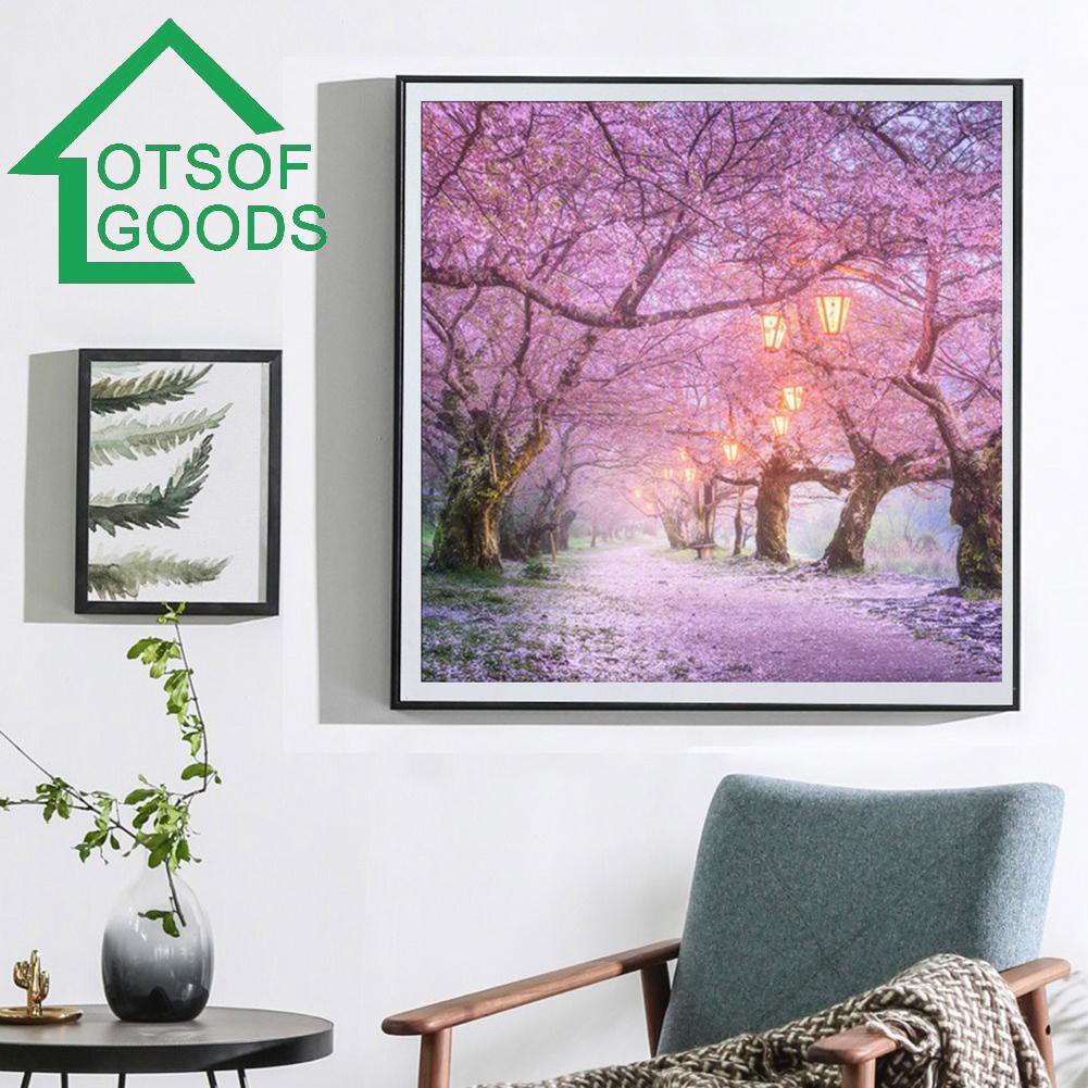 Bộ tranh đính đá 5D tự hoàn thành họa tiết tranh vẽ phong cảnh trang trí nhà tiện dụng | BigBuy360 - bigbuy360.vn