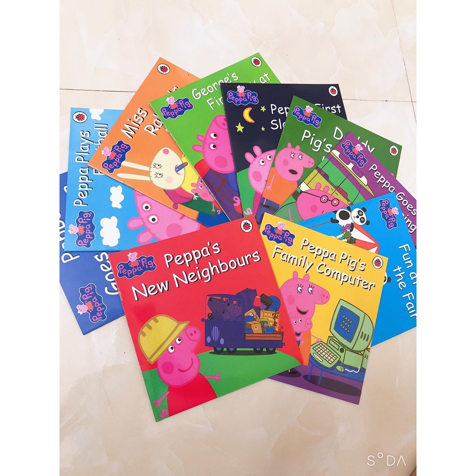 Bộ 10 Tập Peppa Pig Tặng Túi Đựng Siêu Xinh