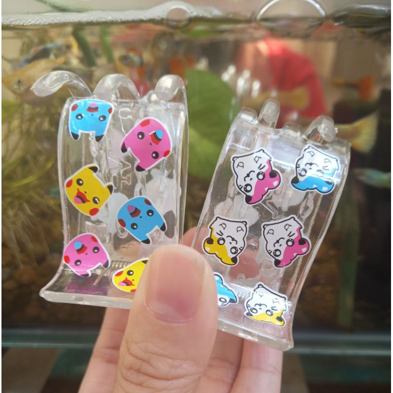 Kẹp Tóc Càng Cua 5 Răng Trắng Trong In Hình.