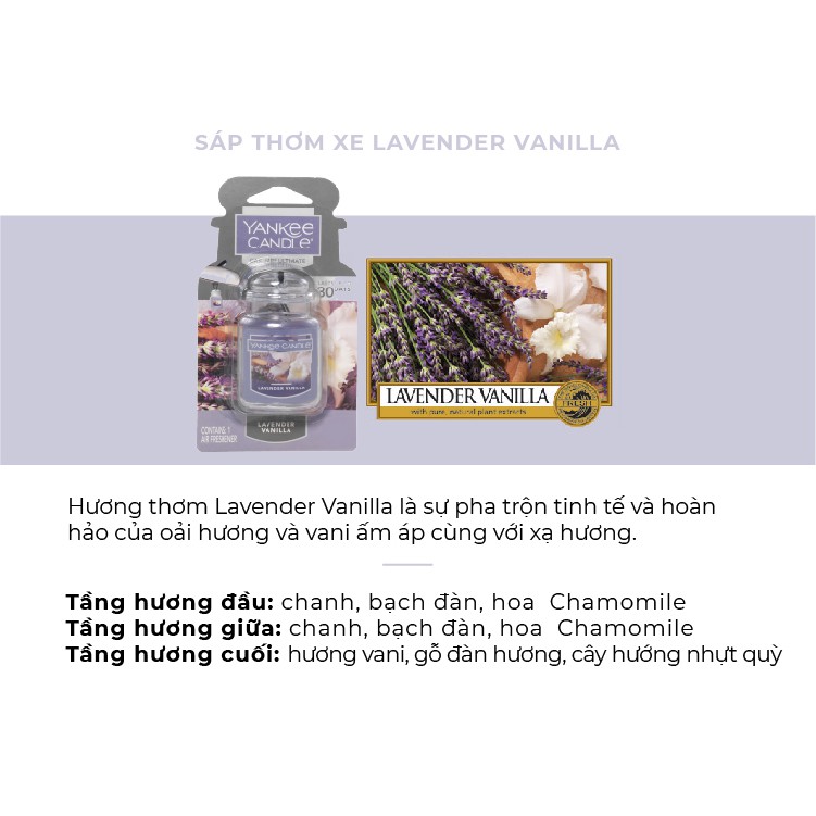 Sáp thơm xe Yankee Candle - Lavender Vanilla