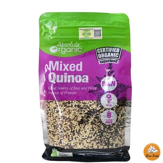 Hạt Diêm Mạch Quinoa Mixed Absolute Organic Nhập Khẩu Úc 400g - Date Mới