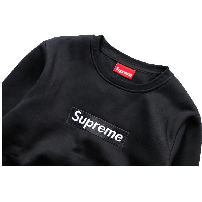 Áo Sweater Vải Cotton Cổ Tròn Thêu Chữ Supreme Thời Trang Cho Nam Nữ | BigBuy360 - bigbuy360.vn