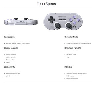 Tay Cầm Chơi Game Bluetooth 8bitdo Sn30 Pro