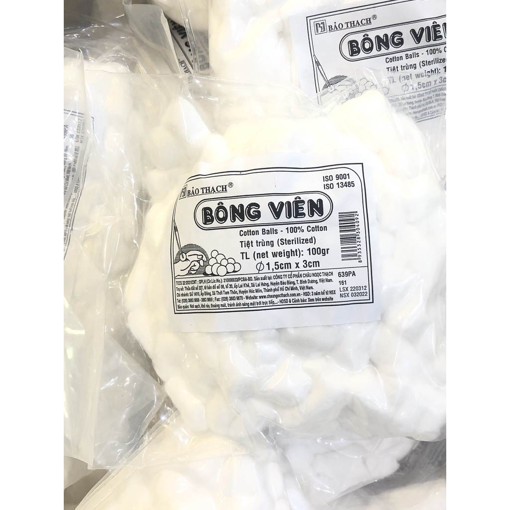 Bông Gòn Viên Bảo Thạch 100G