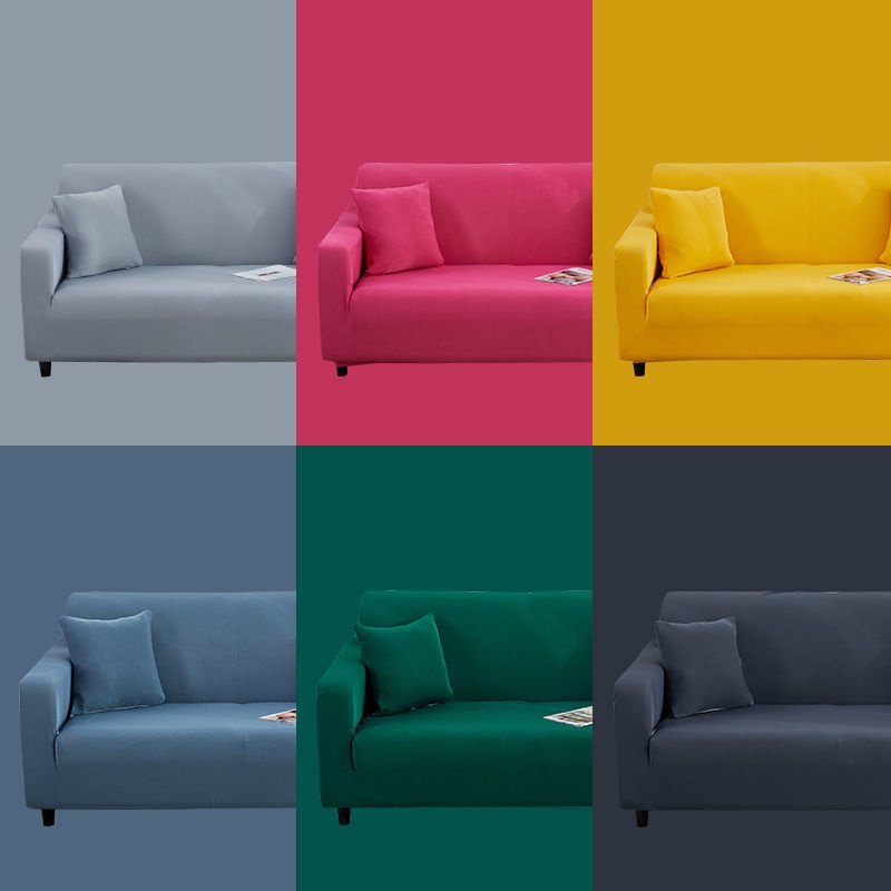 Vỏ Bọc Ghế Sofa 1/2/3/4 Chỗ Ngồi Hình Chữ L Chất Liệu Vải Dày Co Giãn Thông Dụng