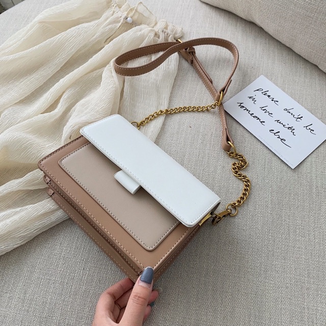 FREESHIP 99K - Túi xách nữ phối màu Vintage mẫu mới 2019