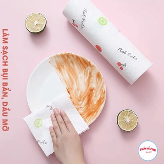 Cuộn 50 Khăn Lau Đa Năng Có Thể Tái Sử Dụng Sạch Sẽ, Tiết Kiệm - Cuộn 40 Khăn Lau Bếp Đa Năng - br00604