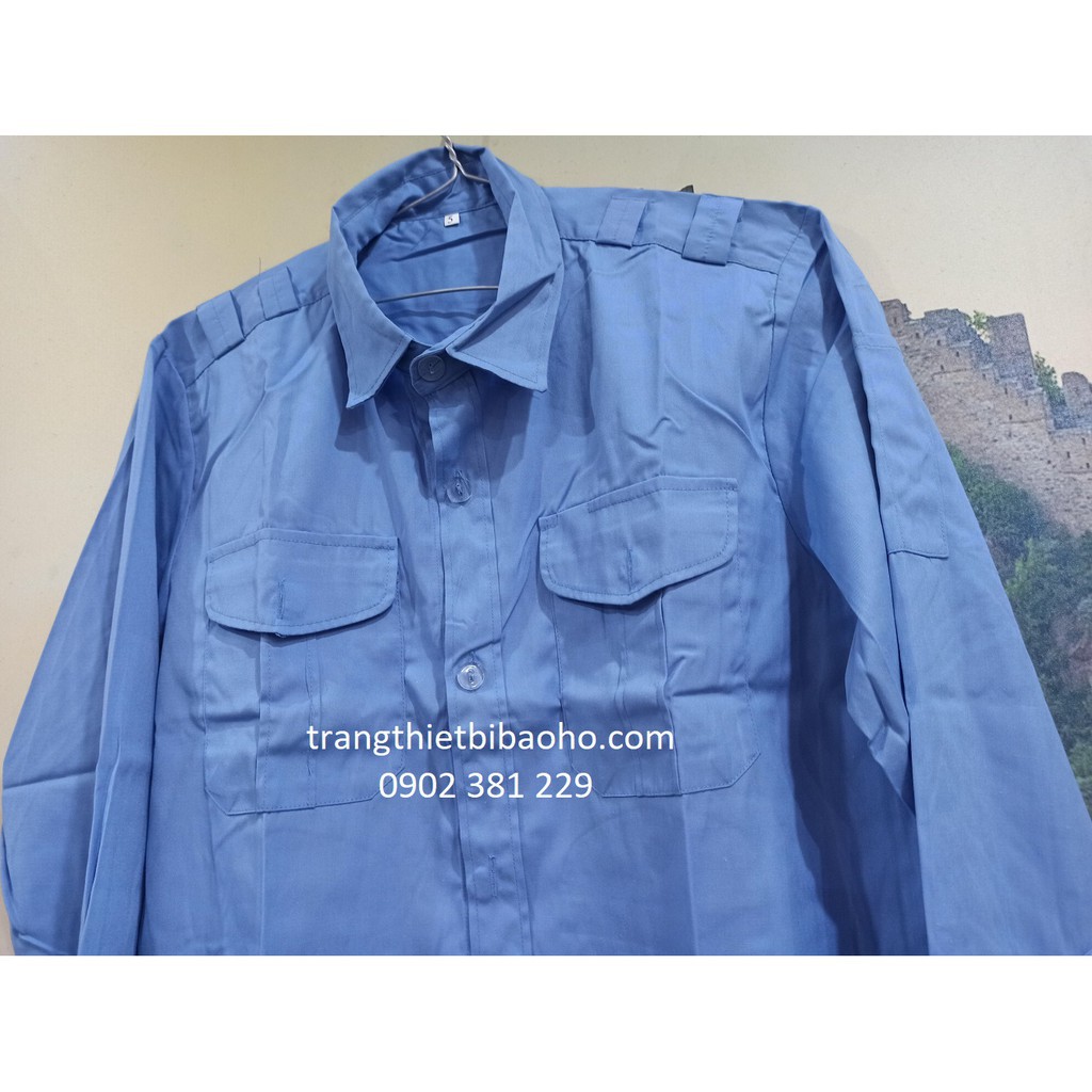 Áo đồng phục bảo vệ tay ngắn, tay dài đai bo dưới kiểu Budong