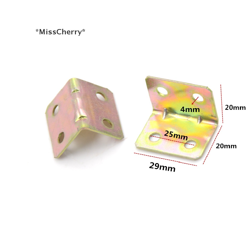 Set 10 Giá Đỡ Góc Vuông 90 Độ Bằng Kim Loại Kích Thước 25x25x16mm