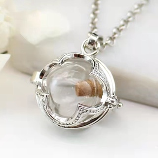  Mặt Dây Chuyền  Lọ Thủy Tinh Đựng Tinh Dầu Lọ Thủy Tinh Hình Quả Bóng Họa Tiết Cỏ Bốn Lá Rỗng Có Thể Mở Ra Làm Mặt Dây Chuyền Thủ Công Mini Dùng Trang Trí Bình Đựng Tinh Dầu Thủ Công 