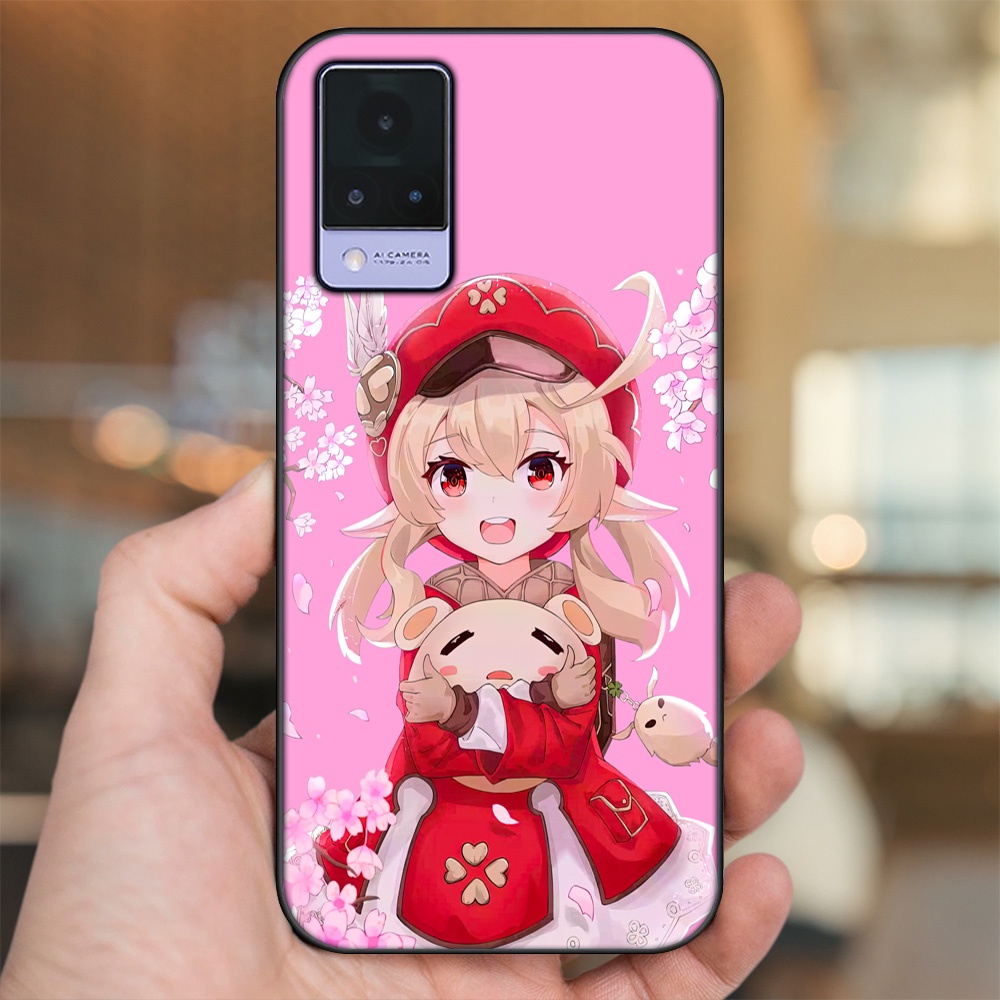 Ốp lưng Vivo V21 viền đen in hình Klee Genshin Impact