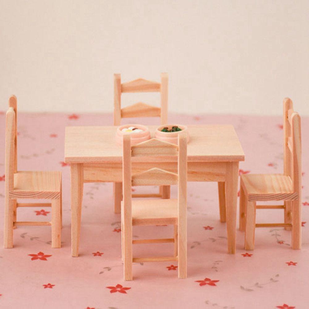 Bàn Gỗ Chất Lượng Cao Trang Trí Nhà Búp Bê Tỉ Lệ 1 / 12