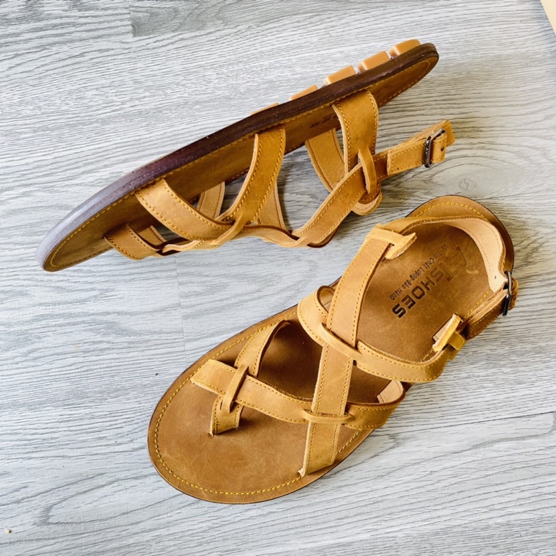 Dép Nam Nữ Da Bò Thật Dép Quai Hậu Unisex Đẹp Nhất Trẻ Trung Năng Động Phù Hợp Đi Chơi Đi Học Atshoes LDAT001