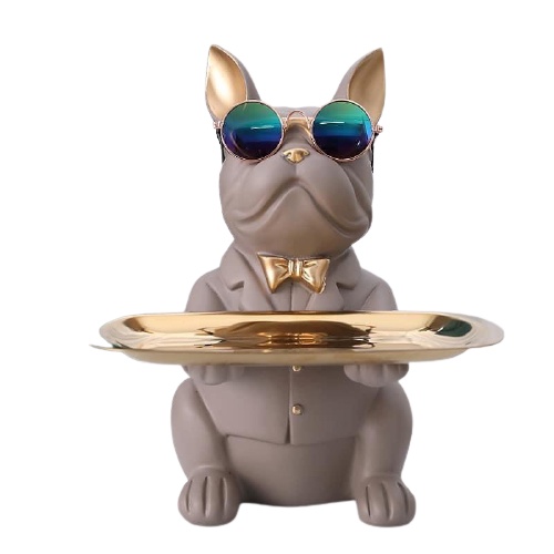 Khay đựng nến thơm bulldog Manor Candle, dùng để trang trí nhà cửa