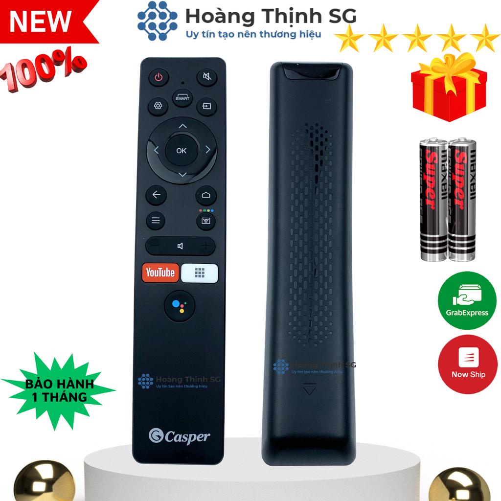 Remote điều khiển tivi Casper, Điều Khiển TV Casper Internet Có Giọng Nói - Tặng kèm pin