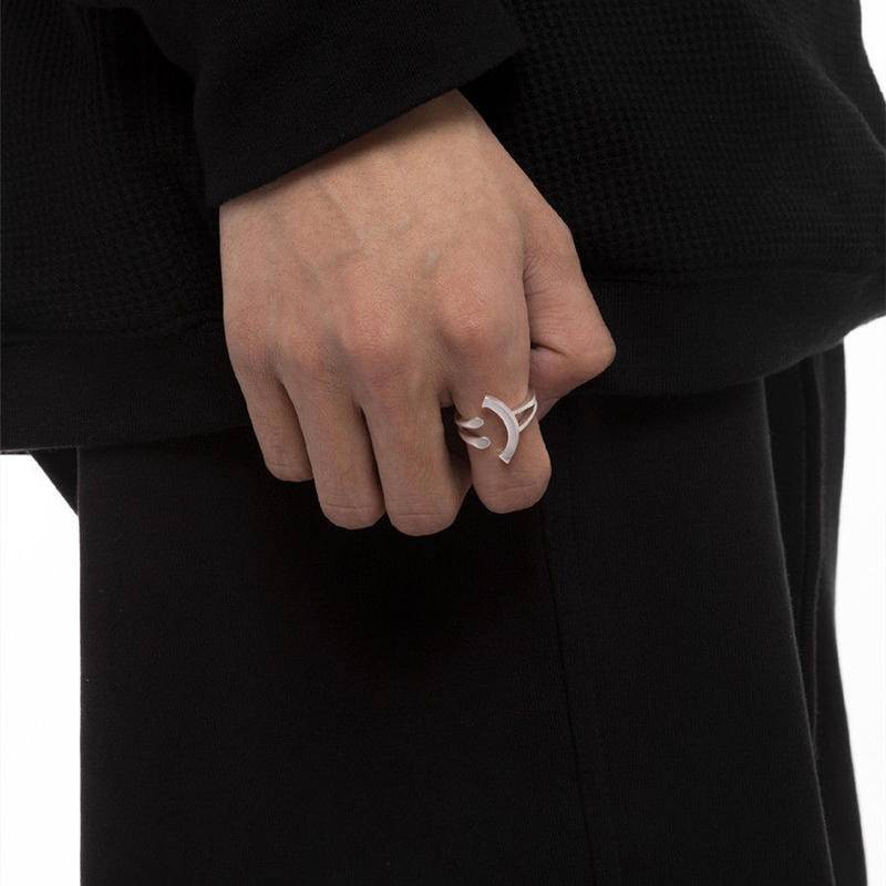 Nhẫn nam nữ couple Mouhooland bạc 925 hình mặt cười