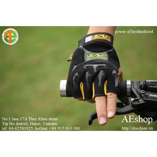 găng tay chiến thuật hở ngón đội đặc nhiệm Seal có miếng bảo hộ Mechanix