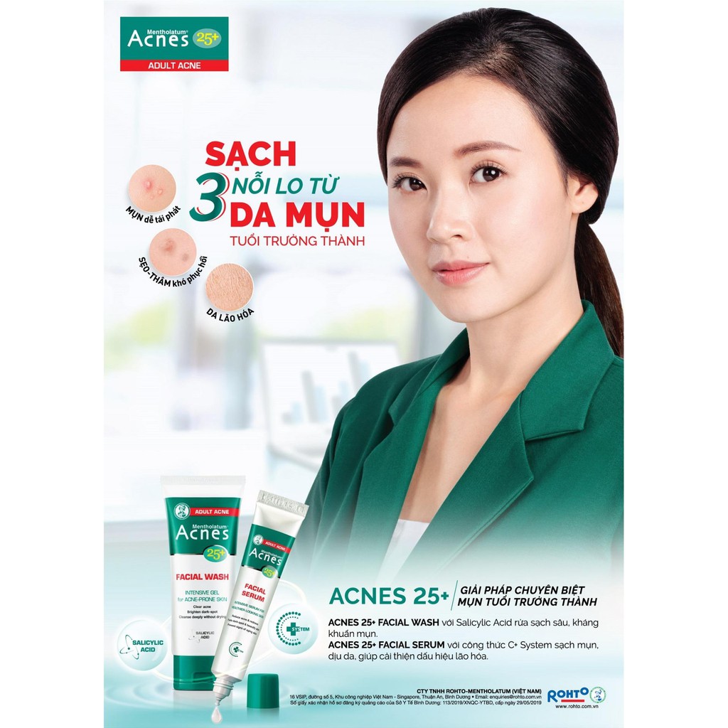 Tinh Chất Chuyên Biệt Cho Da Mụn Tuổi Trưởng Thành Acnes 25+ Facial Serum 20ml