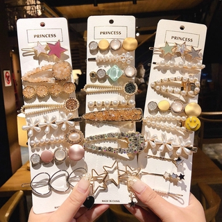 Kẹp Tóc Phối Ngọc Trai Phong Cách Hàn Quốc Nhiều Thiết Kế Tùy Chọn Xinh Xắn Cho Nữ