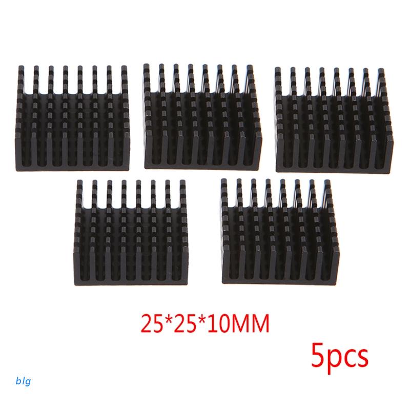 Set 5 Khối Nhôm Tản Nhiệt Làm Mát Máy Tính 25x25 X 10mm