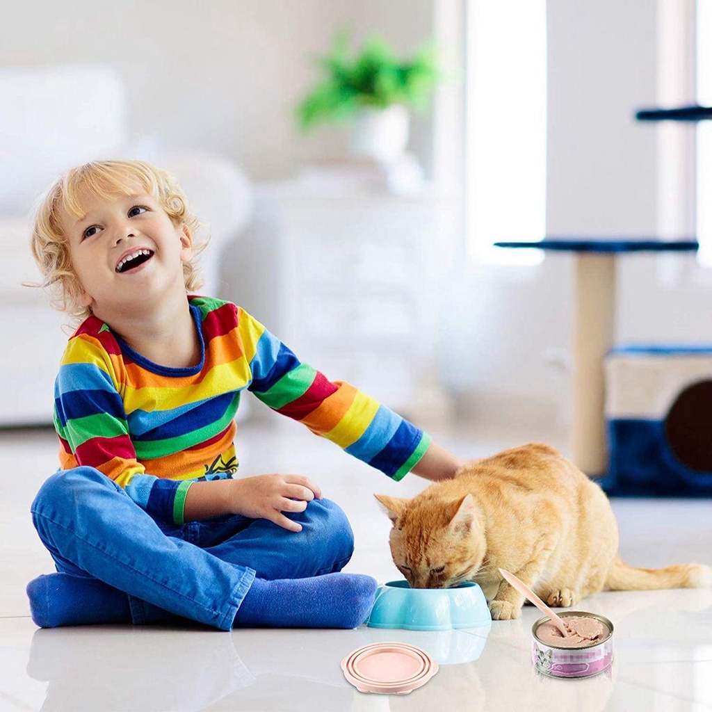 Nắp Đậy Lon Nước Bằng Silicon Kèm Muỗng Có Thể Tái Sử Dụng Tiện Lợi Ốp