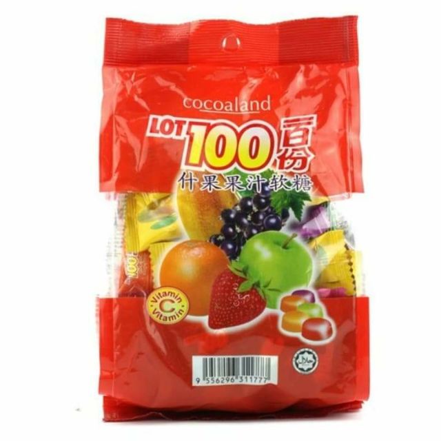 Thùng Kẹo dẻo lot100 150g lẫn vị