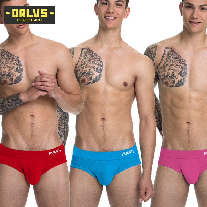 [ORLVS]⭐Hot Sale⭐ PUMP!! New Men Đồ lót Đàn ông gợi cảm Tóm tắt Cotton U Convex Trượt Homme PU005