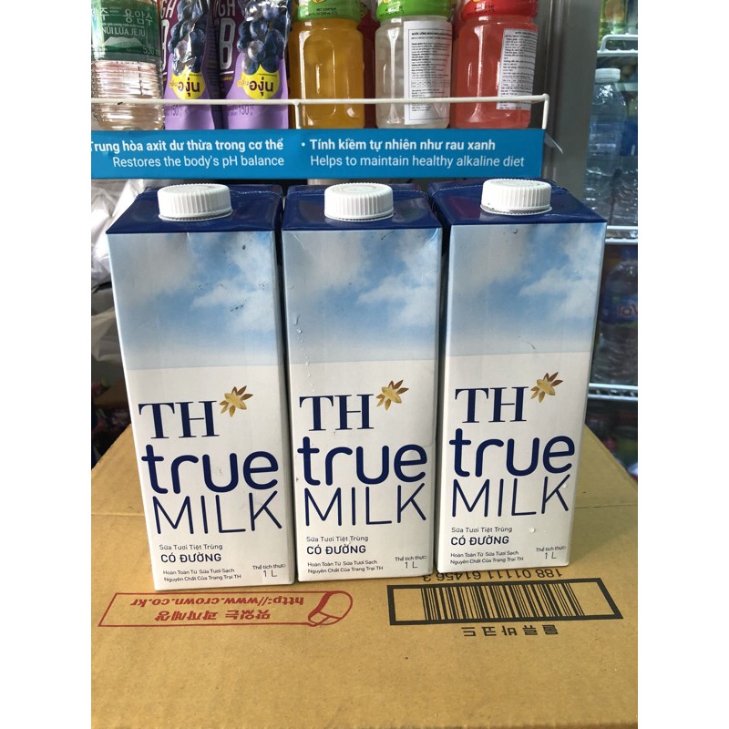 Sữa tươi tiệt trùng TH True Milk có đường Hộp 1L