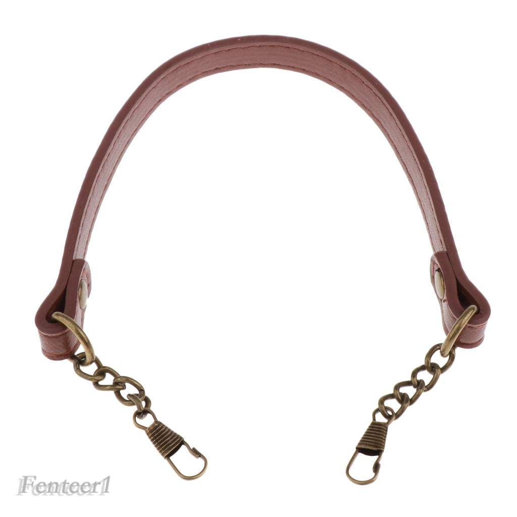 [Fenteer1] Dây Da Pu Ngắn Màu Đen Thay Thế Cho Túi Xách DIY