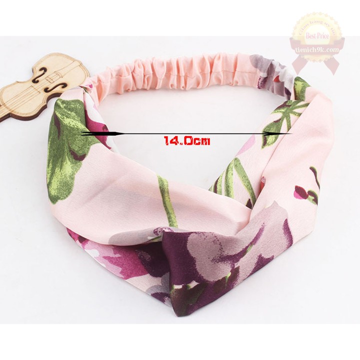 Băng đô turban đi biển hoa văn Hàn Quốc vải cao cấp họa tiết dễ thương cute