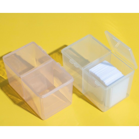 Hộp Đựng Giấy Lau Gel 2 Ngăn - Hộp 2 Ngăn Đựng Phụ Kiện Nail - Hộp nhựa đựng