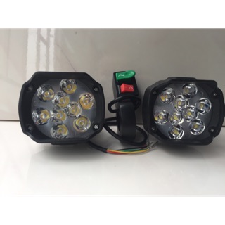 Đèn Trợ Sáng L9 + 1 công tắc tay lái on/off passing ( bộ 2 đèn +1 ct)